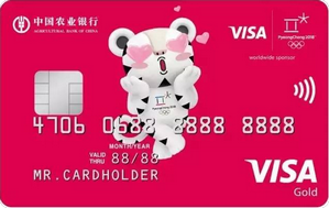 農(nóng)行Visa2018冬奧會(huì)主題信用卡 金卡(紅)
